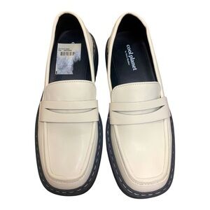 Cool Planet by Steve Madden Haazel White Chunky Platform Loafers Size 7 M